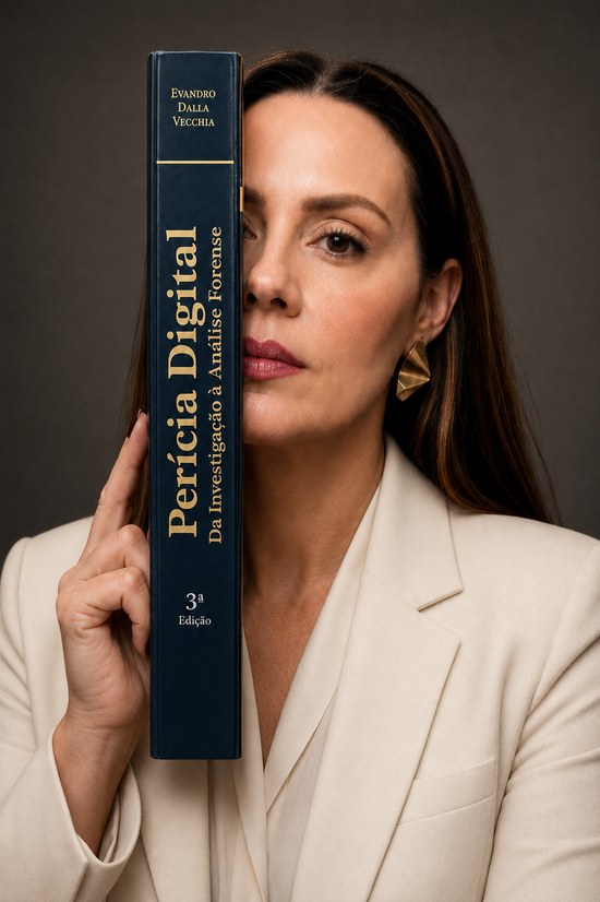 Maria Amélia Fernandez com o livro Perícia Digital - Da Investigação à Análise Forense