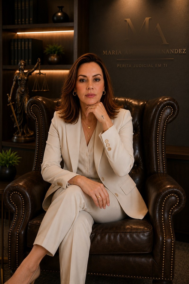 Maria Amélia Fernandez, Perita Judicial em Tecnologia da Informação, em seu escritório